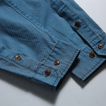 Collared Plaid Textured Shirt