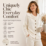 Women's Draped Collar Knit Cardigan