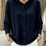 Women's Open-Front Hooded Knit Cardigan