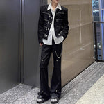 Heavy-duty Multi-zip Sequined Tweed Jacket