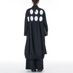 Loose Lapel Polka Dot Long Shirt Jacket