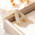 Pavl Bubble Letter Monogram Necklace