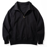 Half-zip Lapel Loose Casual Long-sleeved Sweatshirt