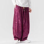Corduroy Printed Casual Wide-Leg Pants