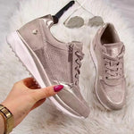 Women's Zip Detail Wedge Trainers