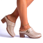 Daisy Leather Mules
