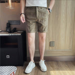 Semi Elastic Waist Casual Shorts