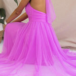 Fairy Vibes Tulle Gathered Detail Halter Maxi Dress