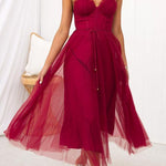 Modern-day Princess Chiffon Suspenders Party Maxi Dress