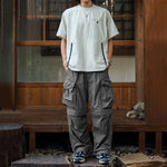 Japanese Three-proof Quick-drying Detachable Pockets Loose Trousers