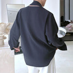 Retro Pullover Irregular Ribbon Shirt