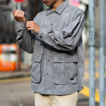 50D Seersucker Special Dyed Round Hem Shirt Jacket