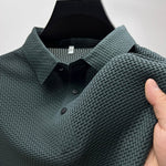 Men’s Breathable Mesh Detail Short Sleeve Polo Shirt