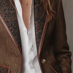 Rosaline | Herringbone Panel Blazer