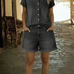 Estefania | Comfortable Denim Shorts Set