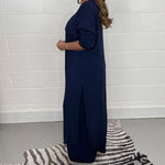 Two-piece Casual Long Top and Matching Pants Set