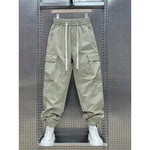 Multi-pocket Quick-dry Casual Pants with Drawstring Cuffs