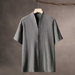 Thin Ice Silk V-Neck Cardigan T-Shirt