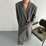 Strong Aura Loose-fitting Drape Suit Trench Coat