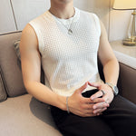Mesh Hollow Ice Silk Vest
