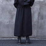 Asymmetrical Double-layer Loose-fitting Cropped Wide-leg Culottes