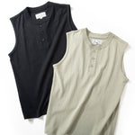 Wide Shoulder Sleeveless T-Shirt