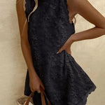 Casual Lace  Sleeveless Mini Dress