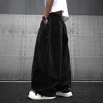 Retro Drawstring Wide-leg Harem Pants