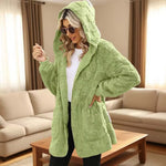 Women's Check Pattern Plush Cardigan