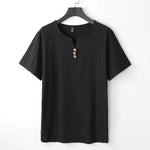 Valaro Linen Split-Neck Tee