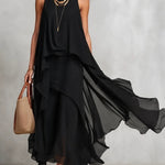 Serena | Layered Chiffon Maxi Dress