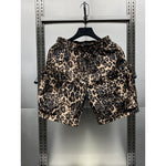 Leopard Print Quick-drying Loose-fitting Five-point Pants