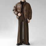 Flared Retro Wool Casual Trousers