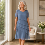 Linda | Robe élégante à volants fluides