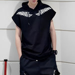 Printed Sports Loose Vest Hoodie