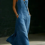 Vera | Long Denim Dress with Buttons