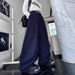 Vintage Striped Wide-Leg Scimitar Pants