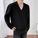 V-neck Pullover Knit Sweater