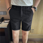 Semi Elastic Waist Casual Shorts