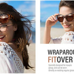 Polarised Round Cat-Eye Sunglasses