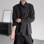 French Retro Scarf Casual Shirt