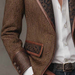 Rosaline | Herringbone Panel Blazer