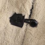Round Neck Long Sleeve Faux Fur Coat