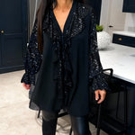 Élina | Blouse ample à sequins