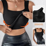 Women's U-Neck Built-In Bra Tank Top