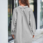 Zeagoo Long Cuffed Sleeve Shirts Button Down V Neck Blouse Loose Fitting Tops
