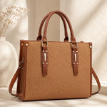 Amara | Woven-Texture Satchel Handbag