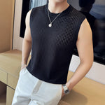 Mesh Hollow Ice Silk Vest