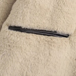 Round Neck Long Sleeve Faux Fur Coat