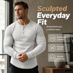 Men's Textured Henley Shirt